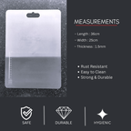 Premium Stainless Steel Cutting Board With Measurement Scale (36 * 25 cm)